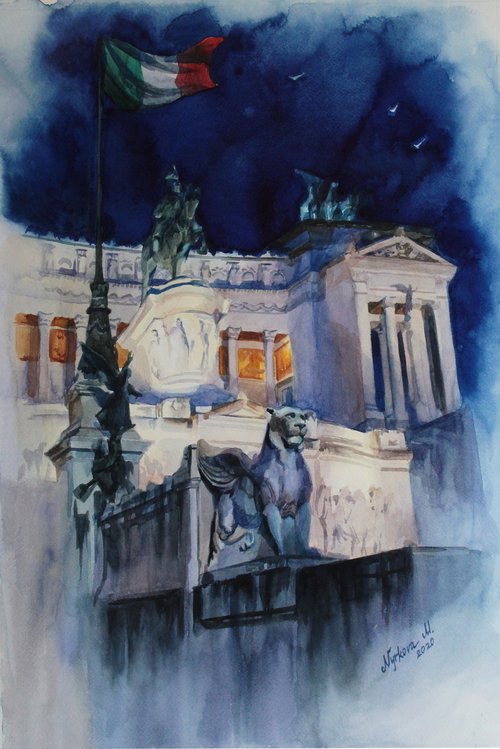 Watercolor Rome by Marta Nyrkova