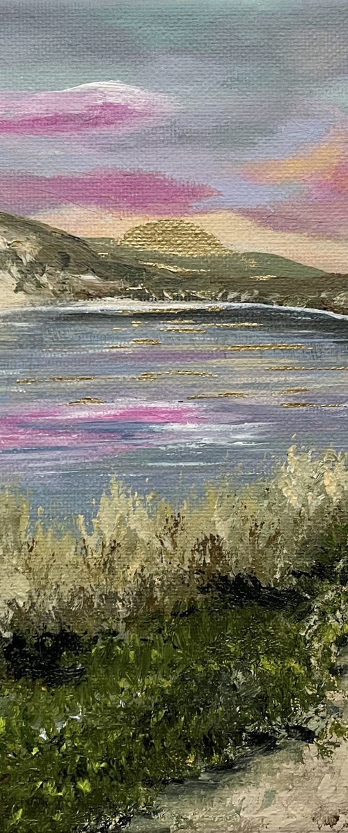 Lulworth Cove Golden Sunrise by Marja Brown