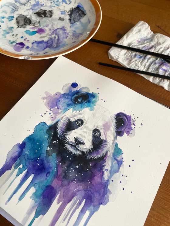 Colourful Panda Painting