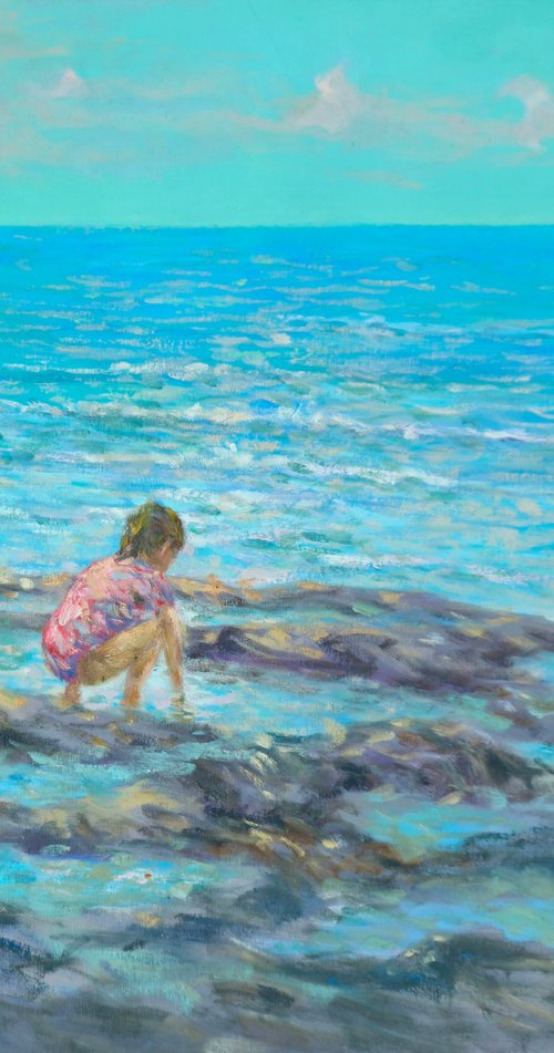 In the beach Painting" Painting by Hrachya Hakobyan