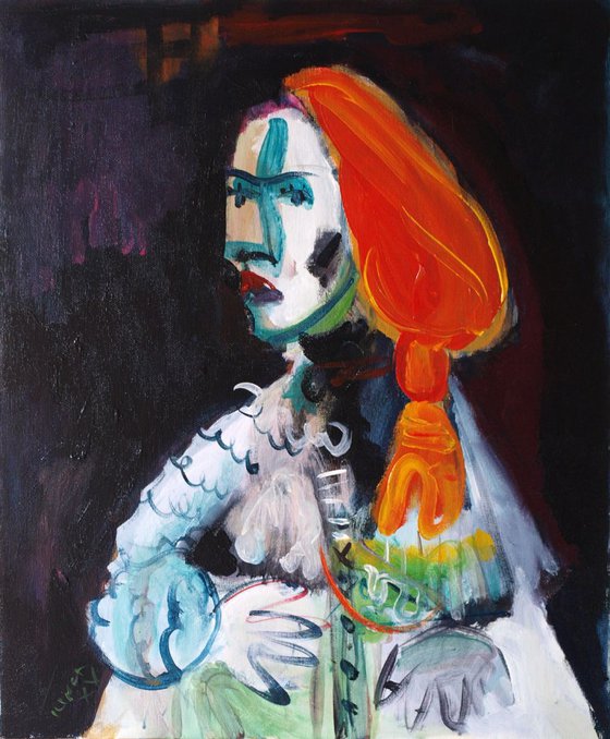 Knight with orange hair (VI/ from my "Hommage à Picasso" series)
