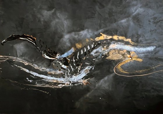Luxury Black Abstract Energy