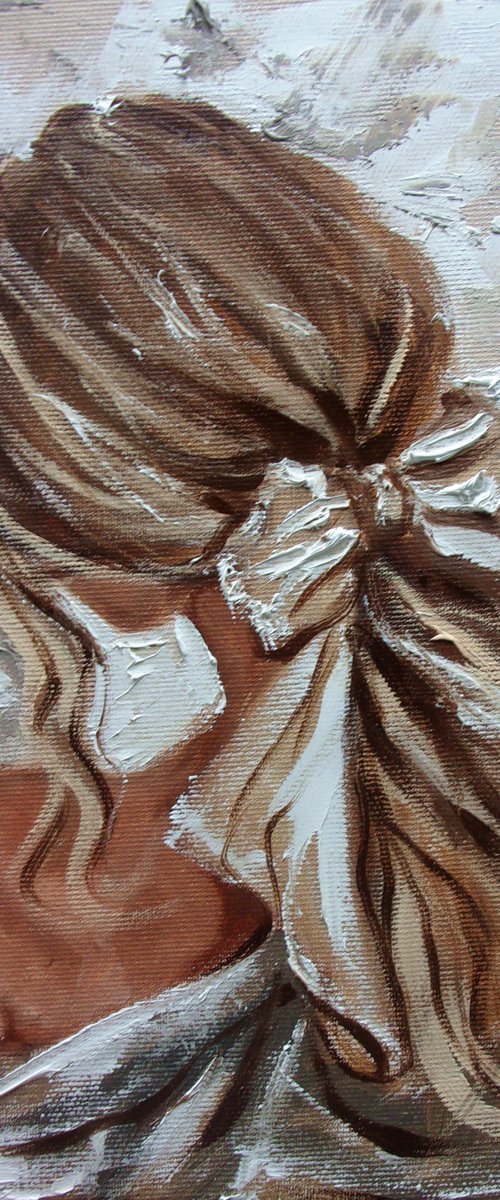 " MEMORIES ... " original painting wind romantic palette knife GIFT by Monika Luniak