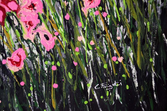 A Delight #2 - Large  floral landscape