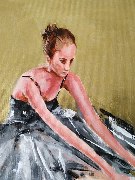 Black Swan-Ballerina Painting on canvas