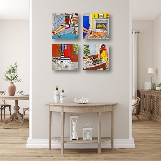 Cat Capers Milko 30cm x 30cm