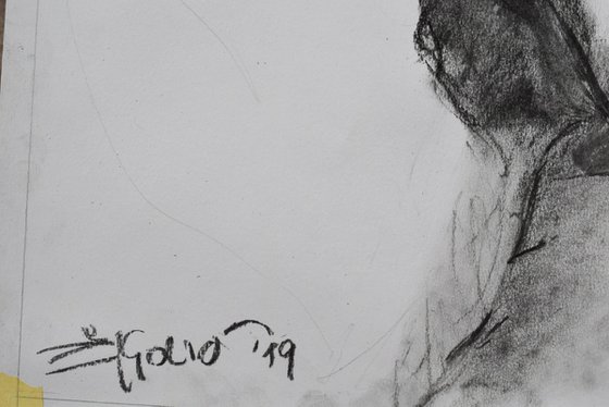 Nude lying study