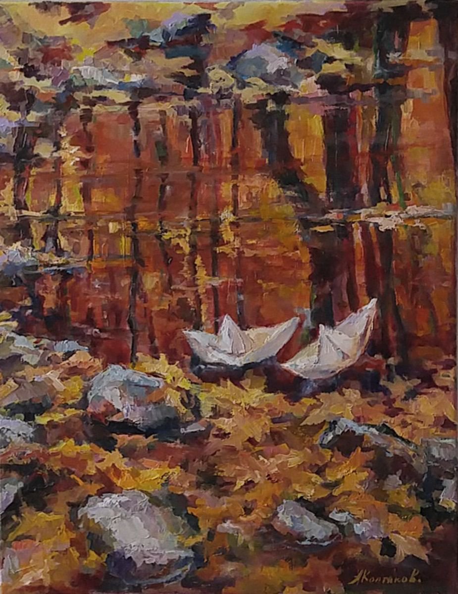Autumn boats 2 - Rendez-Vous by Alexander Koltakov