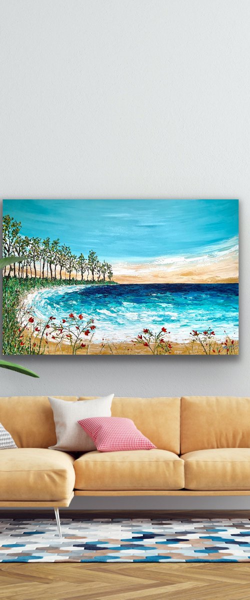 Tropical Blue Seascape and Sky - Pooja Verma by Pooja Verma