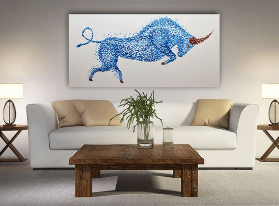 Blue bull animal,sale was 445 now 195 USD.