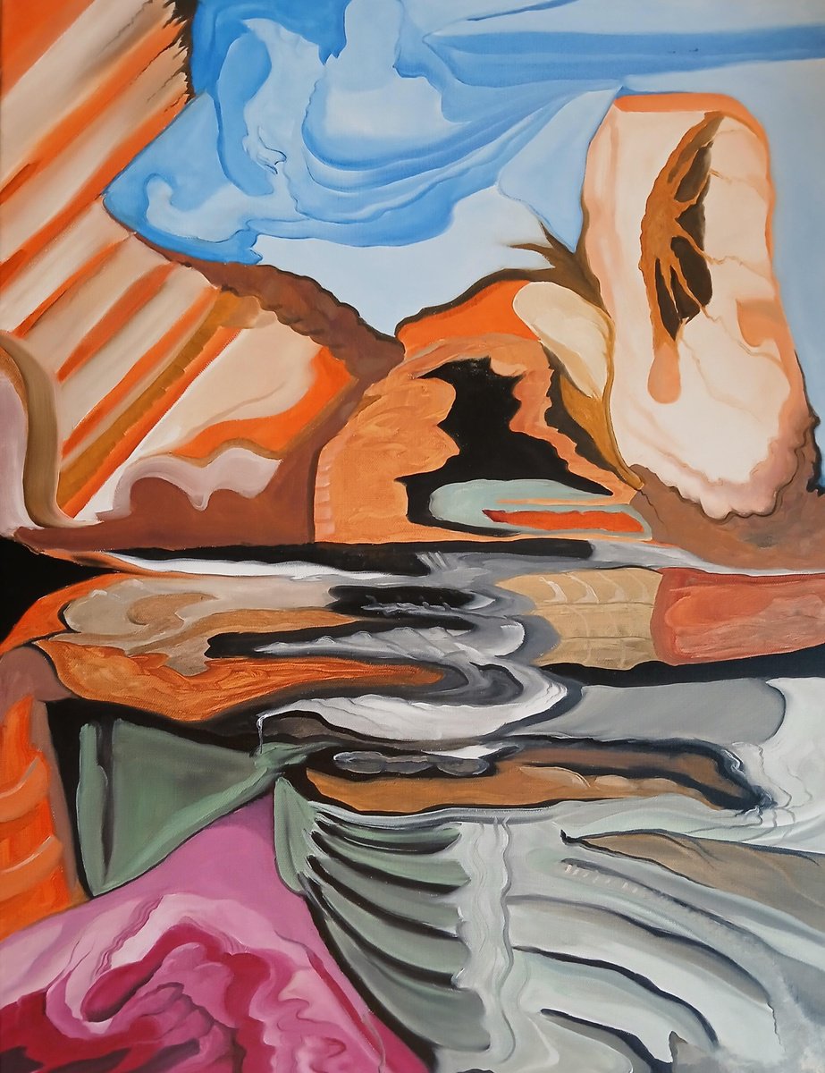 Surrealistic Oil Painting , Hydrolized By Randy Pratt, 18 X 24, Artwork For Sale On Artfinder