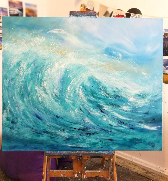 Surf's Up - XL, Wave Art, Seascape,