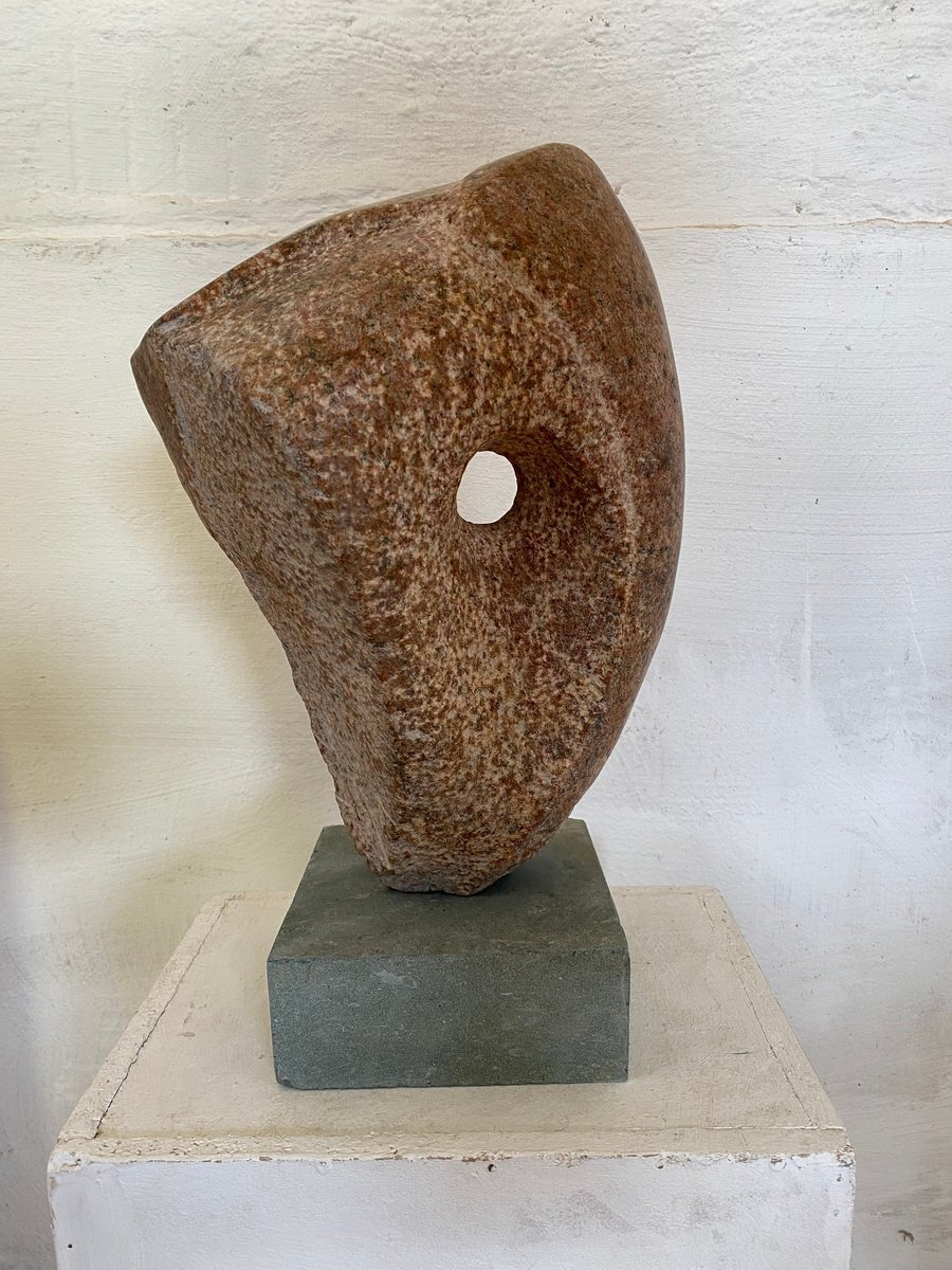 Organic Abstract Stone Sculpture By Michael Rofka, 9 X 13", From Deep Time, Original Artwork