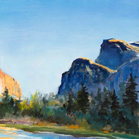 Yosemite mountain river landscape