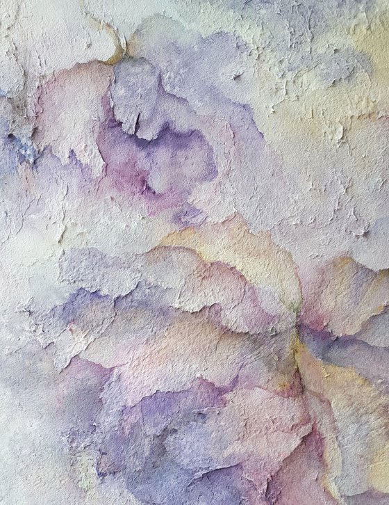 Textured impasto floral painting Сolourful dreams