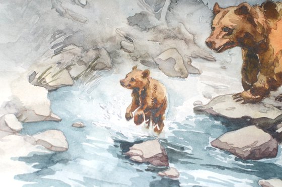 She-bear with cubs