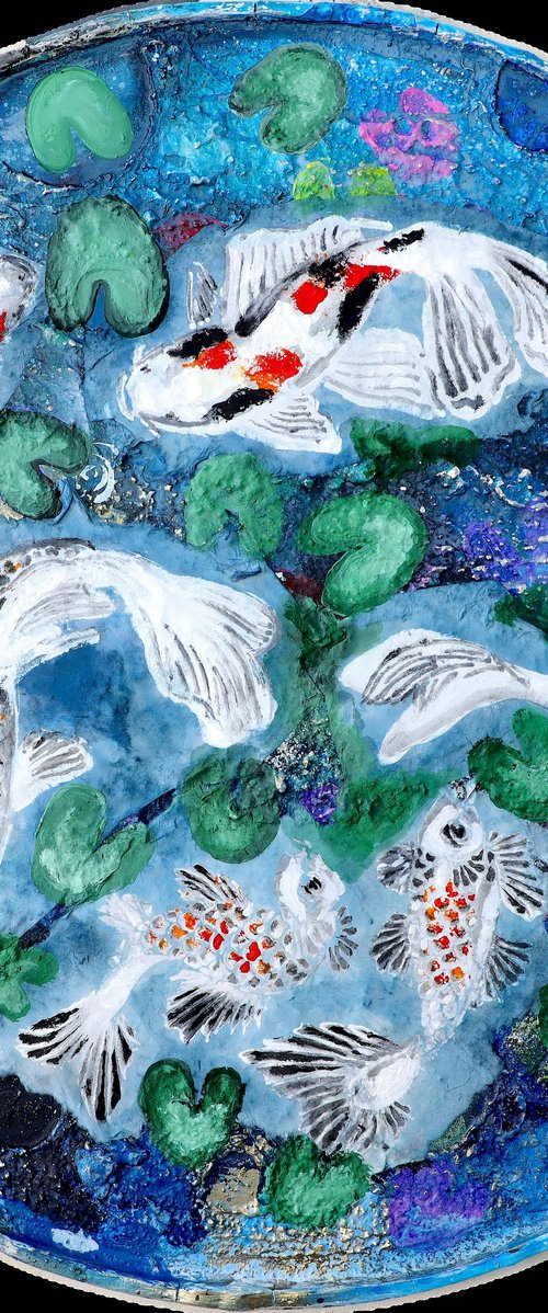 Harmony - Fish pond by Poovi Art