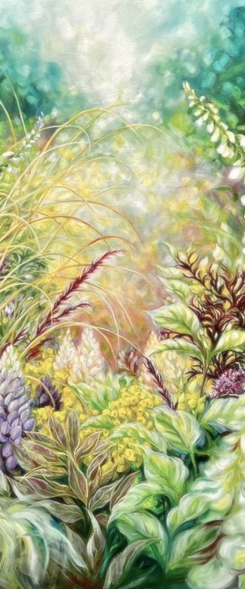 Mosaic- Spring Garden Landscape by Anita Nowinska