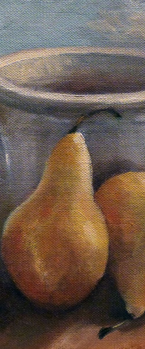 The pot with pears by Isabelle Boulanger