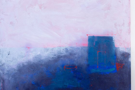 Blue fog in a red field