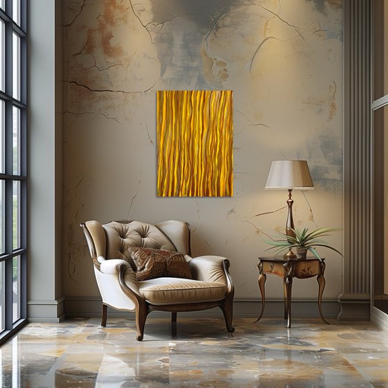 Hand-painted Yellow Gold