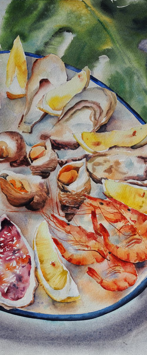 Seafood plate by Delnara El