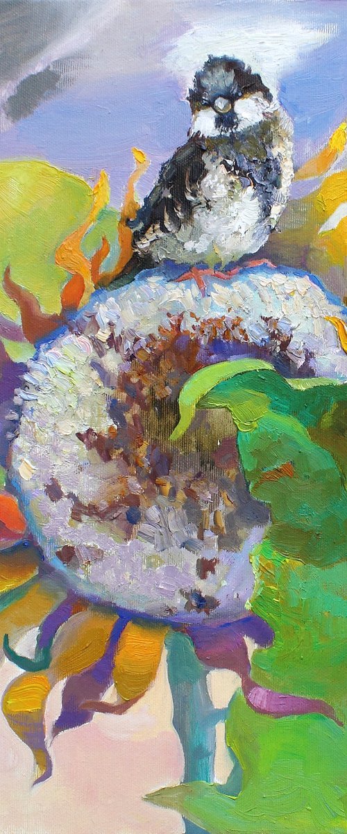 Hangover on a Sunflower by Anastasiia Grygorieva