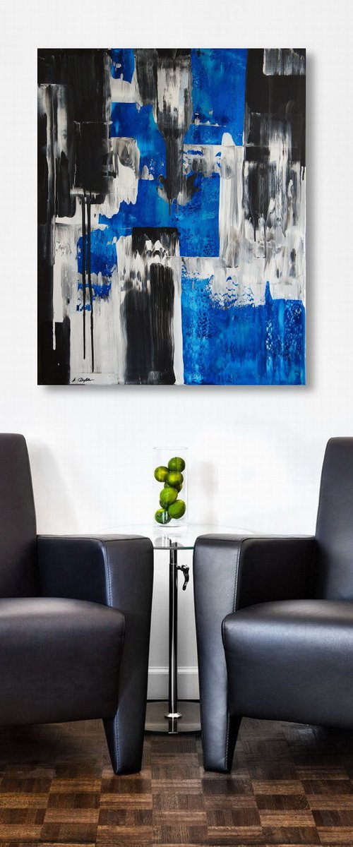 Blue Core II (80 x 100 cm) XL (32 x 40 inches) by Ansgar Dressler