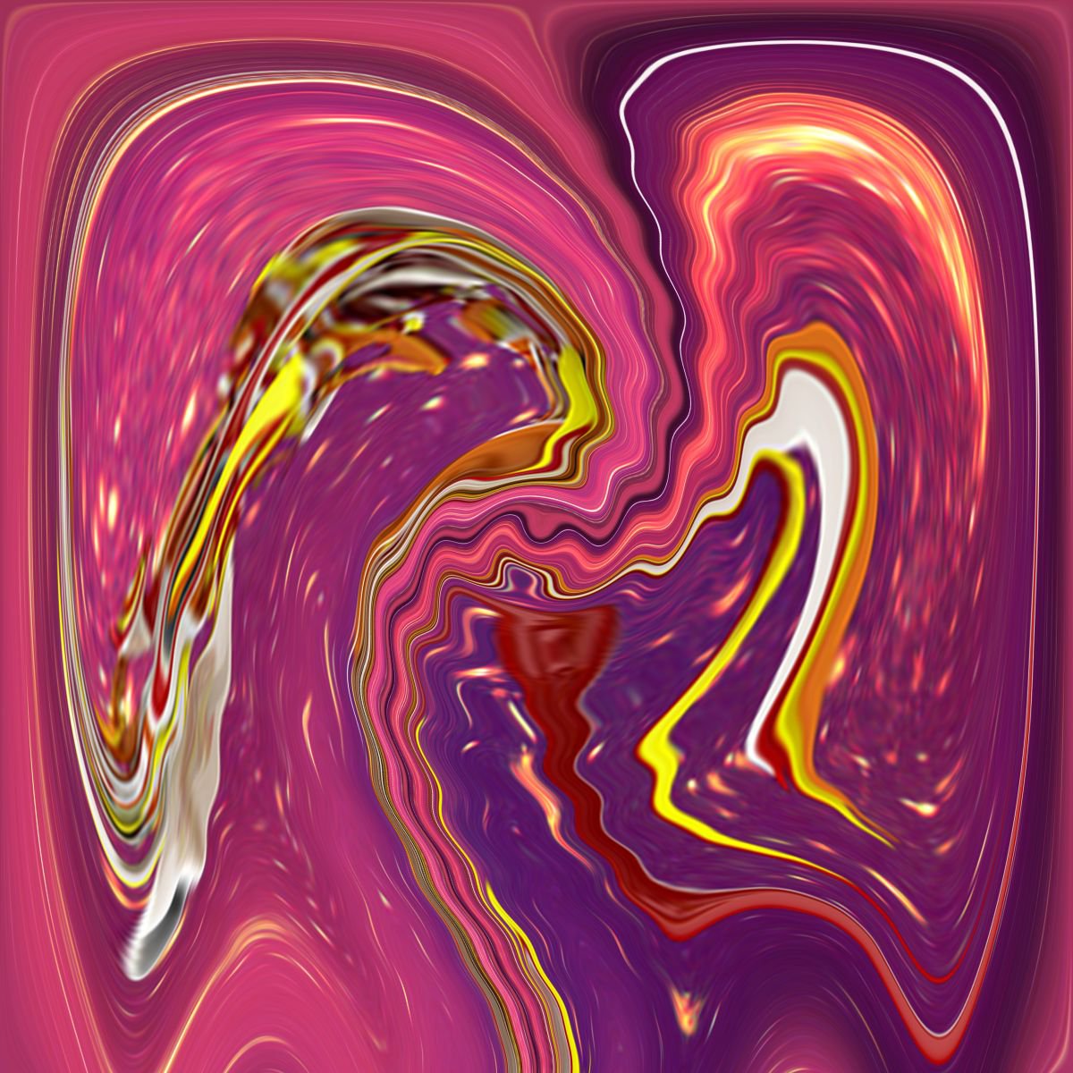 Abstract Photograph By Srdjan Jevtic, 43 X 43", Love You , Hate You, Original Artwork