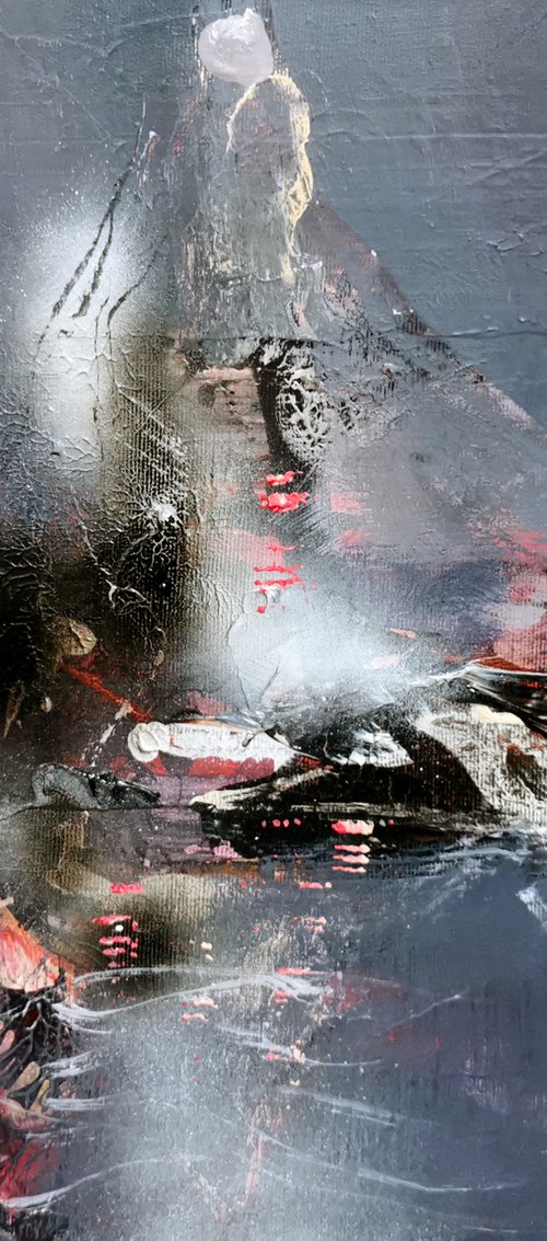 Small painting offer the beauty of light dark and grey O KLOSKA by Kloska Ovidiu