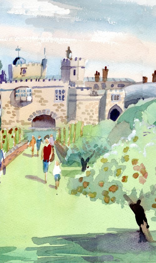 Walmer Castle from the Apple Orchard. by Peter Day