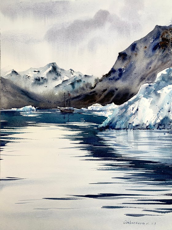 A ship off the arctic coast #2