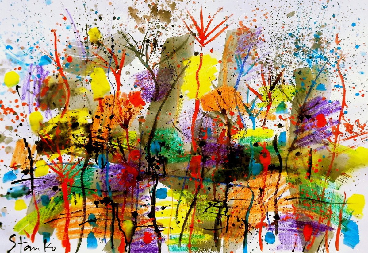  Landscaping On Jazz-Xcv By Stanislav Bojankov, 39 X 28, Artwork For Sale On Artfinder