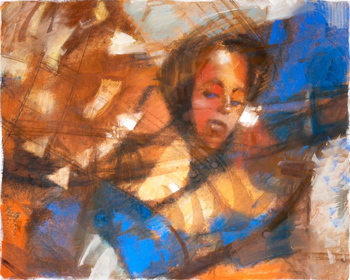 Abstract Painting By Eugene Segal, 26 X 21, Marina