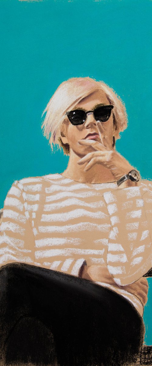 Turquoise Andy Warhol by Inna Medvedeva
