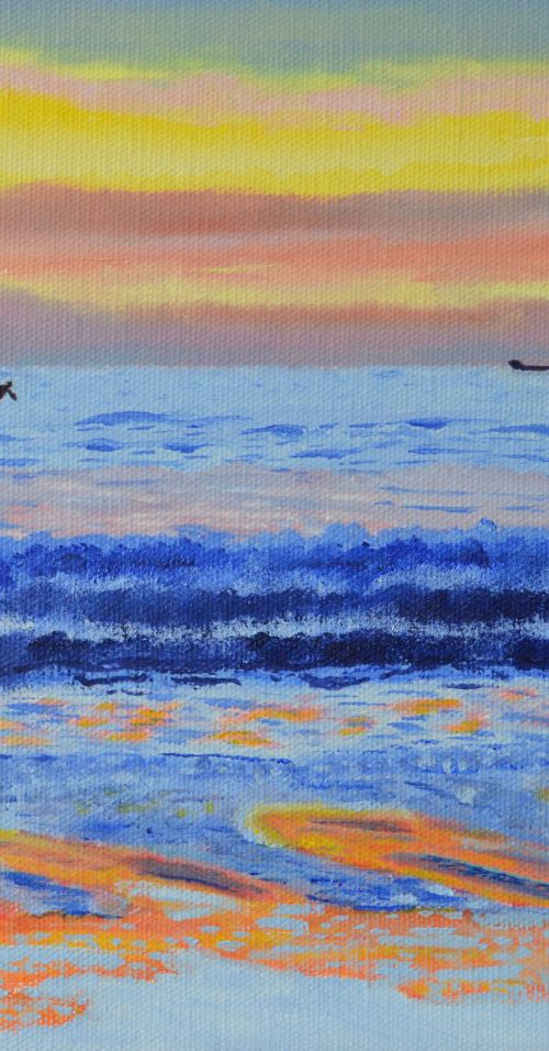 Sunset over the Indian Ocean by John Wellburn