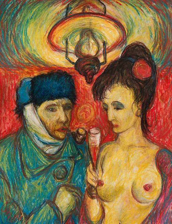 Meeting. Van Gogh and a Prostitute. "Impressionists" Series