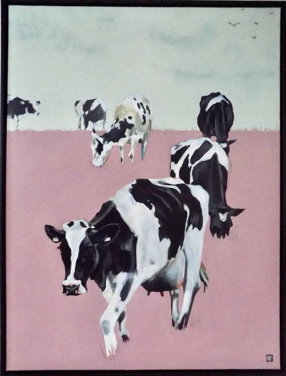 Cow Painting called 'Till The Cows Come Home'