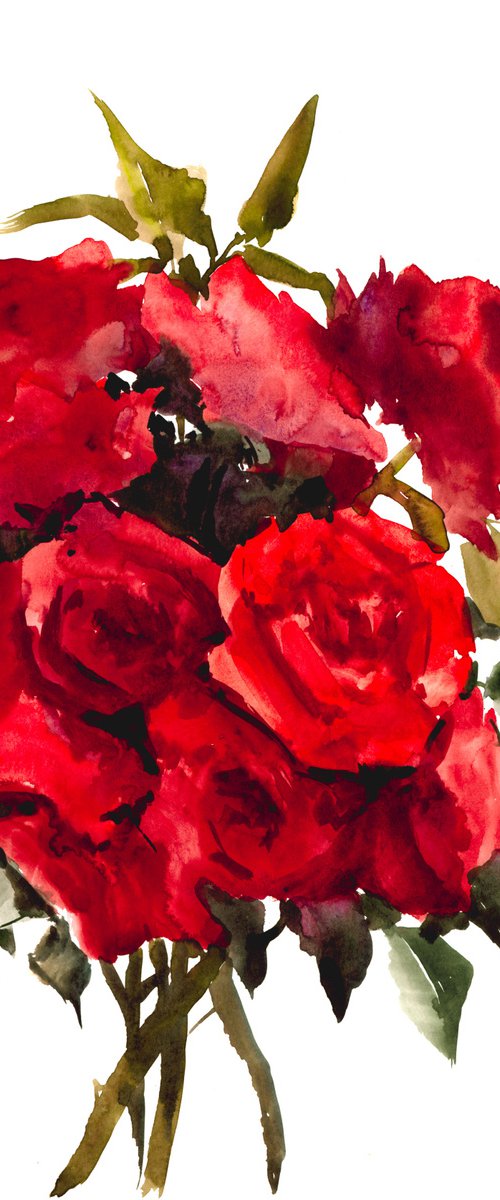 Red Roses by Suren Nersisyan