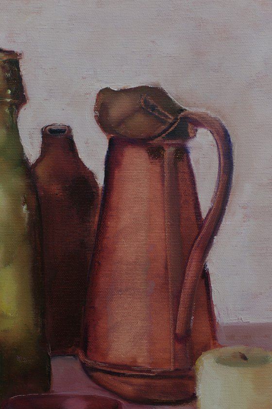 Pitcher and Bottles