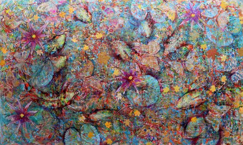 Koi and Butterfiles by Rakhmet Redzhepov