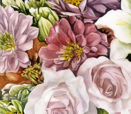 spring bouquet watercolor