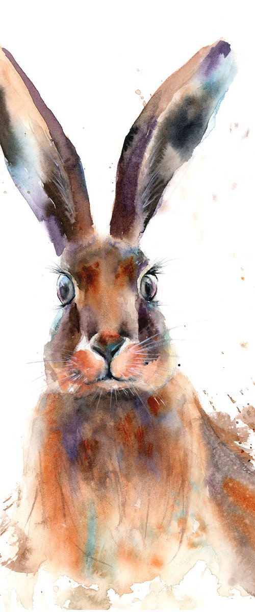 Hare portrait by Olga Tchefranov (Shefranov)