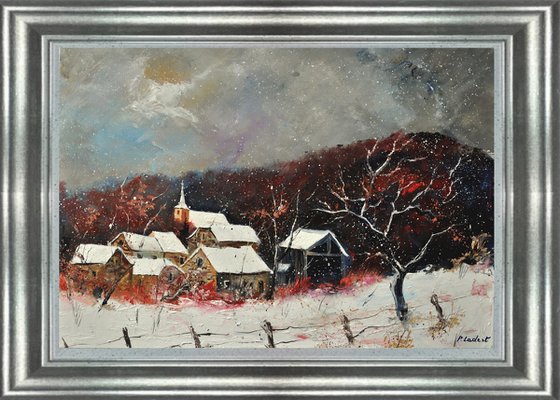 Village in the snow 75