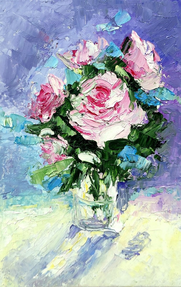 Floral Rose Painting by Yulia Berseneva