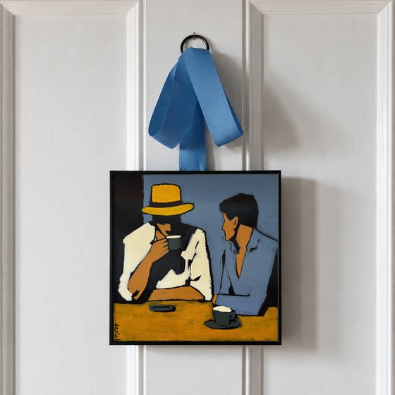Painting "2 Men Drinking Coffee"