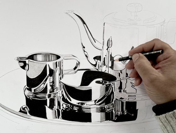 Chrome Tea Set