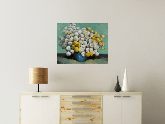 Chrysanthemums in Bloom
