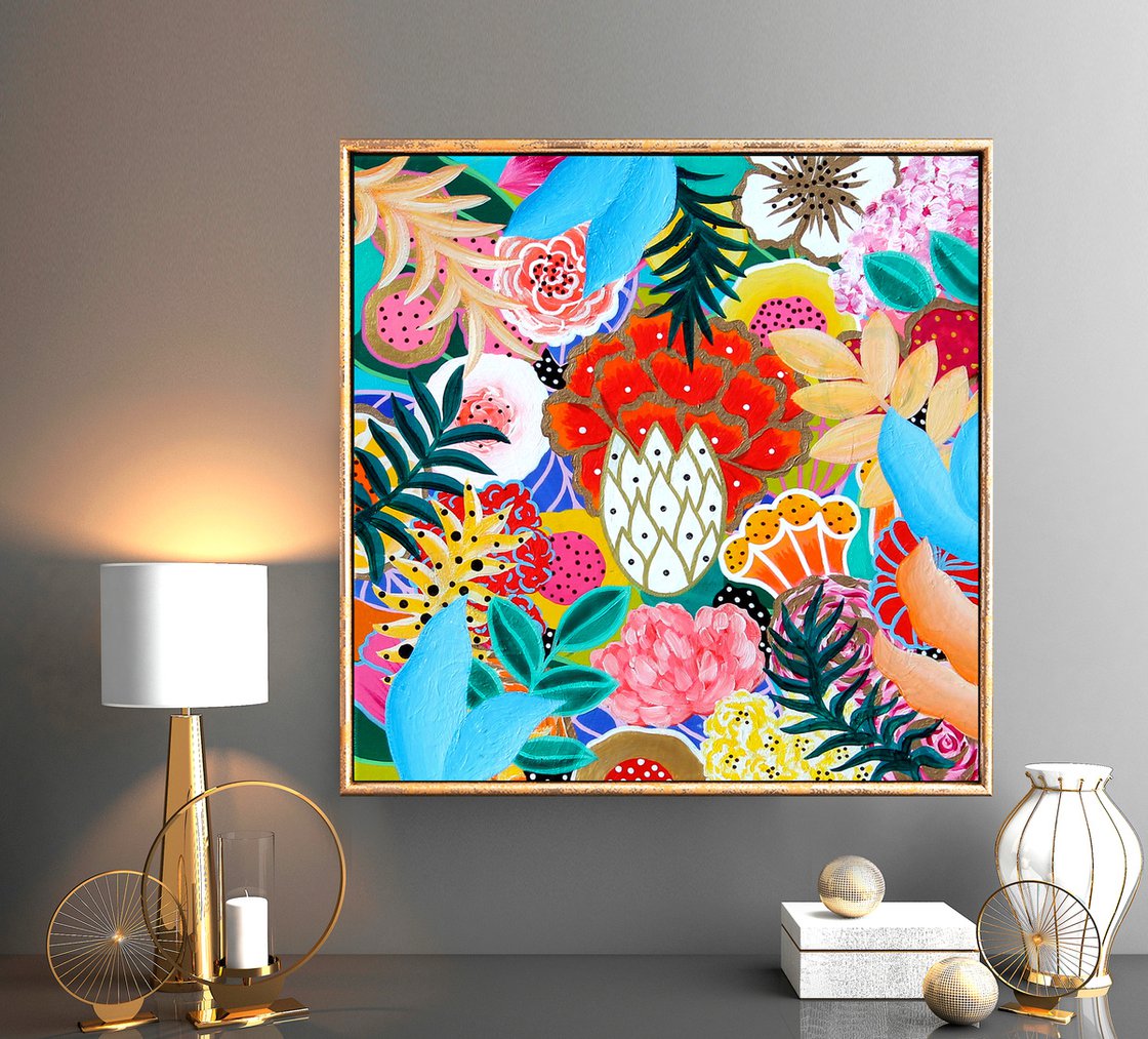 Garden of Happiness I Acrylic painting by Martina Boycheva | Artfinder