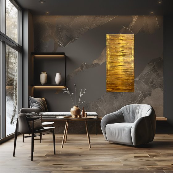 Golden Fire 50x100x2 cm